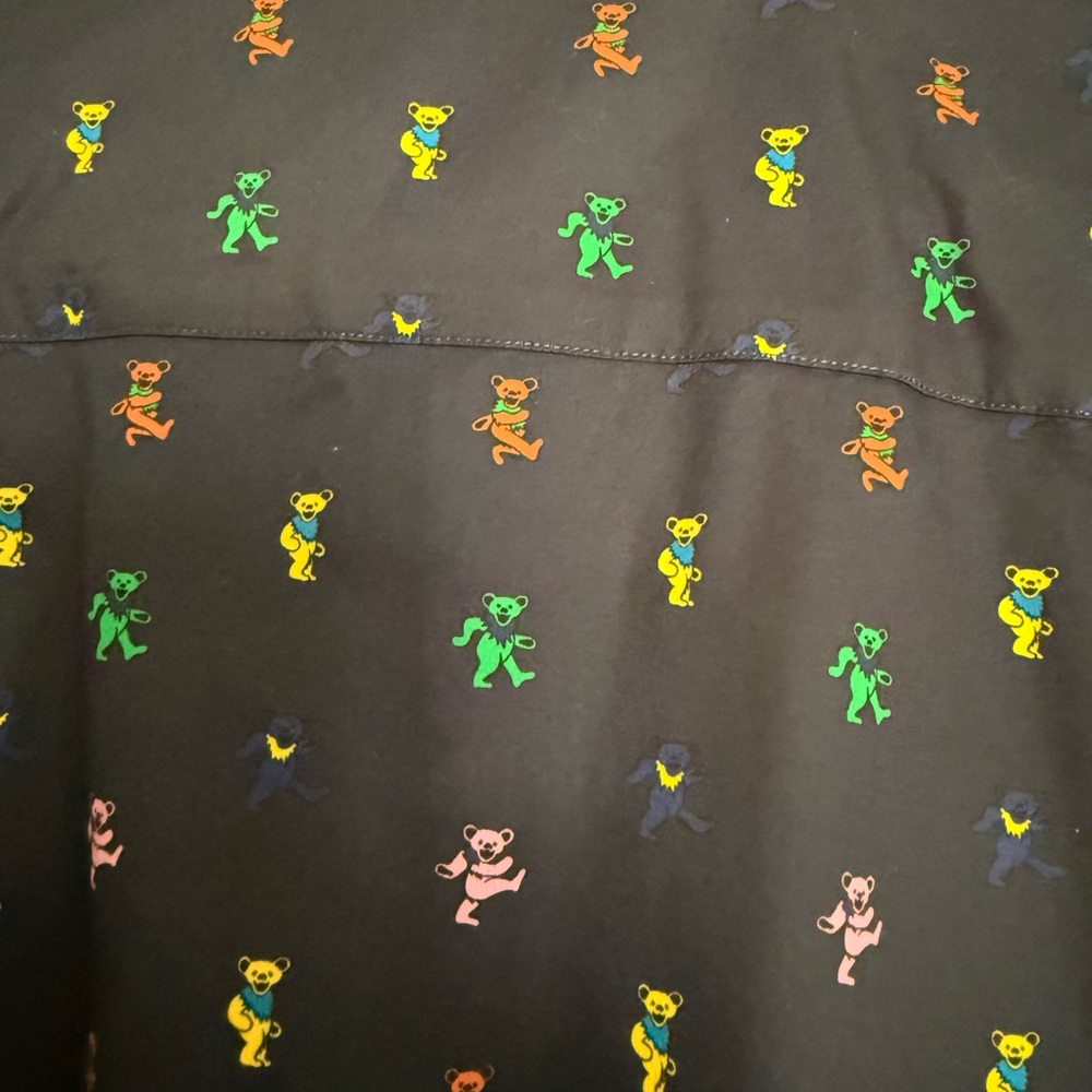 Grateful Dead Section 119 Men's Dark Blue Dress Shirt with Dancing Bears - Picture 2 of 4